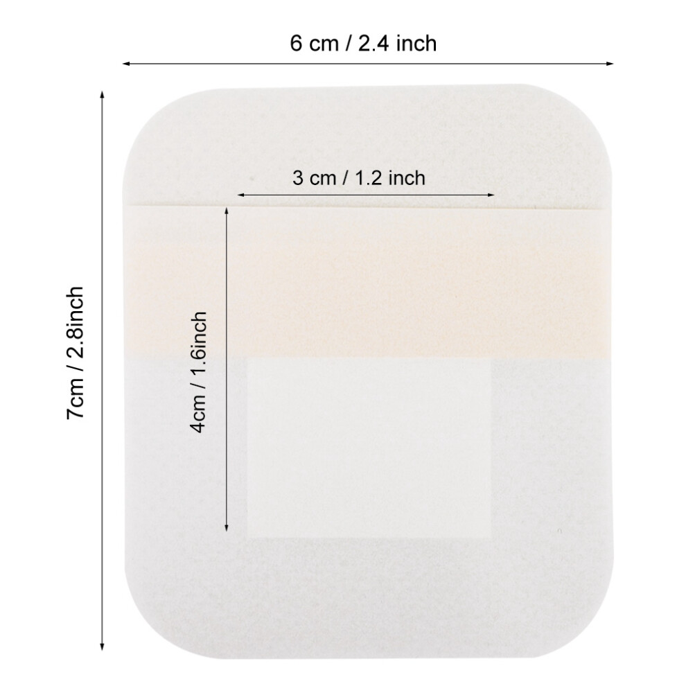 50pcs Waterproof Breathable Wound Dressing Patch, 6x7cm, Sterile