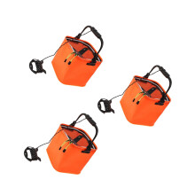 3St Opvouwbare Vis Emmer Eva Watercontainer Met Handvatten