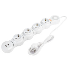 Flexible Surge Protector Power Strip with USB Ports, Overload Protection, Fast Charging, Fireproof & Safe, Multiple Layers of Protection for Home,