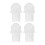 4St Plastic Rollers Wit Voor 10Ml Geurflessen Met 16Mm Hals 1