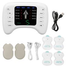 Abs Non-Invasive Human Massage Pain Relief Tens Ems Massage Comfortable Pads For Full Body Healing15Strength Levels8Pulse Modes Timer Adjustable