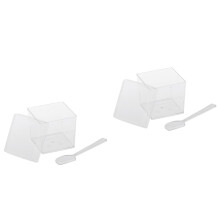 20Sets Transparante Mini Dessert Cups Met Lepels Elegant Voor Catering
