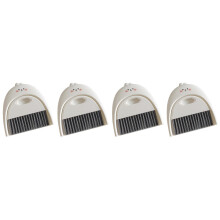 4Sets Witte Mini Met Stoffer Set Voor Bureaus En Keuken