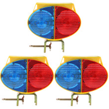 3St Kleurrijke Plastic Zonne Verkeerslampen Met Stroboscoopfunctie