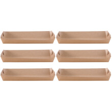 100St Kraft Snack Tray Beige Open Bakje Voor Snacks En