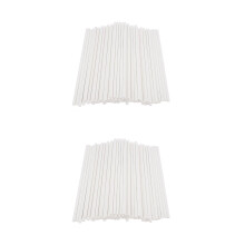 100St Witte Papieren Lollipop Sticks Voor En Maken