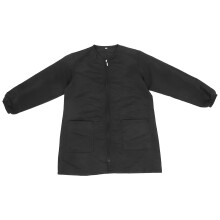 2St Comfortabele Zwarte Barber Cape Waterdicht Met Rits En Zakken