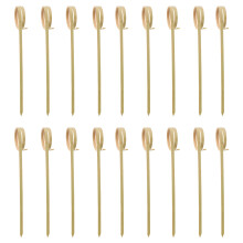 300St Donkerbruine Bamboe Hapjesticks Voor Cocktail En Fruit