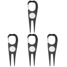 4St Golf Divot Tool Aluminium Roestvrijstaal Compact En Slijtvast