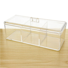 Compact Clear Acrylic Vanity Desk Storage, Q Tips Organizer with Delicate Workmanship, Non-Brittle Plastic Drawer Organizer for Makeup, Jewelry,