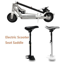 Sedile Scooter Elettrico Sella Regolabile Set Cuscino Sedile Bici Antiurto Può Essere Sollevato Abbassato per M365/Pro,Bianca