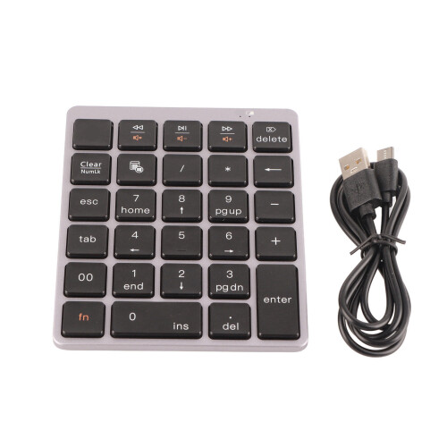 Bluetooth 3.0 Aluminum Numeric Keypad 28 Keys for IOS, Android, Windows 1