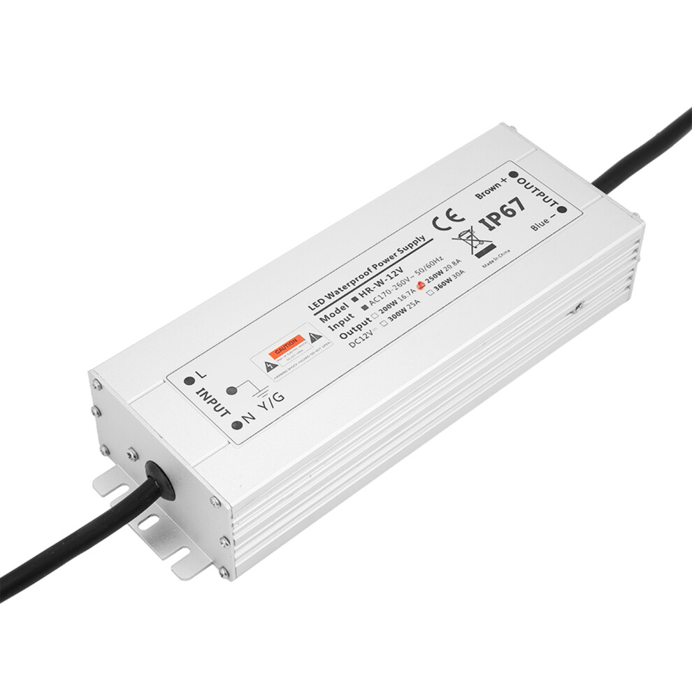 250W LED Driver IP67 Waterproof PWM 12V 20.8A