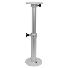 Pedestal de Mesa Ajustable Base de Mesa Desmontable Base de Pata Base de Mesa de AleacióN de Aluminio para RV Yate Plateado