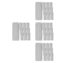 40Pièces Plaques Métal Argentées Inox Gravables Pour Décor DIY