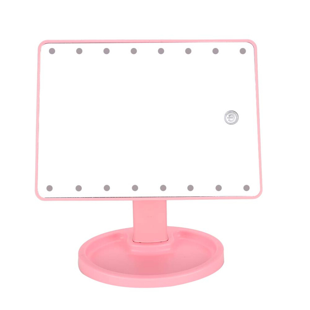 Chic Portable Vanity Mirror with Stepless Dimming Technology, 360Degree Rotation, and Detachable Magnifying Mirror for On-the-go Beauty Enthusiasts