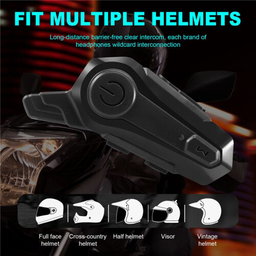 Motorcycle  Helmet Intercom Universal Interphone Headset with Noise Reduction for Full Helmet 3 Color Frame 1