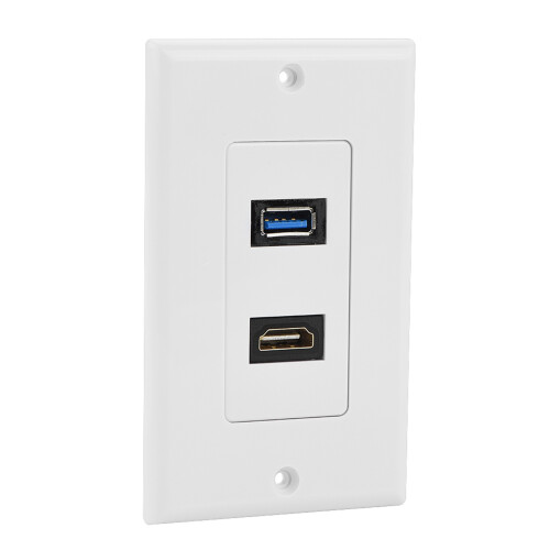 Multimedia Wall Plate HDMI USB3.0Two In One Integrated Socket Universal Compatibility Plug And Play Cables Engineering Wiring Solution Commercial 1