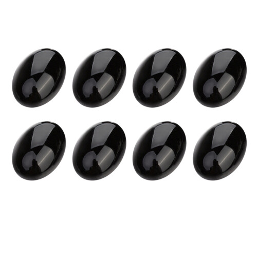 Zwarte Oval Stone Patch Cabochons Creatieve Sieraden