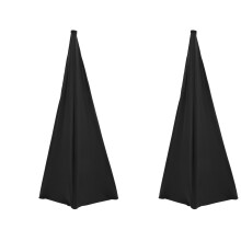 2St Elastische Zwarte Polyester Cover Speaker Stand Voor Concerten
