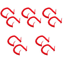 10St Phone Cords Rood Coiled Rubber Flexibele Lengte Aanpassing