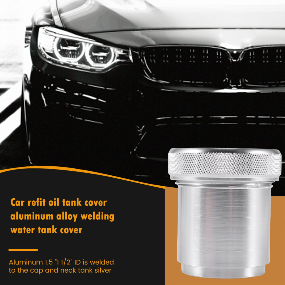 Aluminum Alloy 1.5Inch 1 1/2Inch I.d. Weld Cap And Neck Fuel Filler Tank Water Sump Silver 6032533586854