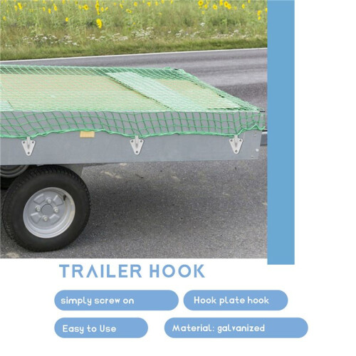 10Pcs Three-Hole Waterproof Tarpaulin Hook Trailer Connecting Net Hook Hook Iron Plate Hook Suitable for Trailers 2