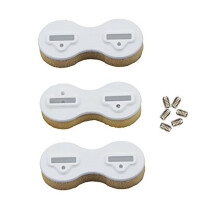 (5 degrees) Surfboard Eight round Cups White 9 Degrees, 5 Degrees FCS Fusion Fins Plug Rudder Slot Accessories 8 Cup