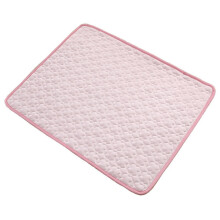 (Grass Pink, L) Soft Pet Mat to Keep Cool Foldable Storage Space-saving for Outdoor Grass