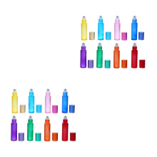 16Pièces Flacons Roll-on Réutilisables En Verre Colorés Pour Stockage