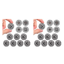 20Pièces Boutons À Pression Gris Flocon Pour Couture Mode Durable