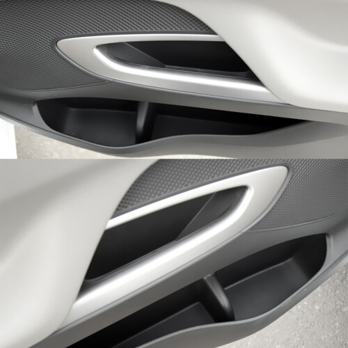 2Pcs Rear Door Handle Frame Cover Interior Decorative for  Sail 3 2015-2017 2