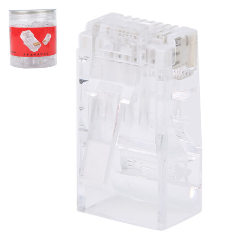 High Reliability Modular Plug with Flexible Latch, 8P8C UTP Connector for CAT6Cable Support, Gold Contact Network End Plug 2