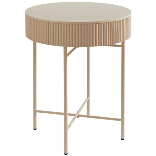 Oak Storage Side Table Round Coffee Table Living Room Small Bedside Table Wooden 1