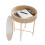 Oak Storage Side Table Round Coffee Table Living Room Small Bedside Table Wooden 1