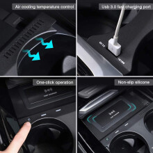 15W Car for Wireless Charger for X3 G01 X4 G02 2018-2024 Fast Charging Plate Panel Phone Holder