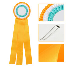Premium Ribbon Rosette Badge Pin Medal