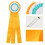 Charming Ribbon Rosette Badge Pin Medal 8