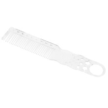 Ergonomic Handle Salon Hair Styling Measuring Comb, Anti Hair Cutting With Unique Comb Teeth, Transparent Heat Resistant Comb For Personal And