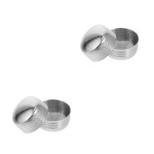4Pcs Reusable Stainless Steel Shaker Lid Covers Silver Splash-Proof