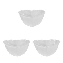 3Pièces Bols Céramiques Blancs Pour Repas Salade Dessert Usage Maison