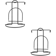 2St Desktop Metalen Cupstand En Bordhouder Met Duurzaam Ontwerp Zwart