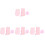 4Sets Compacte Roze Badhanddoek Voor Scrubben En Douchen Met 1