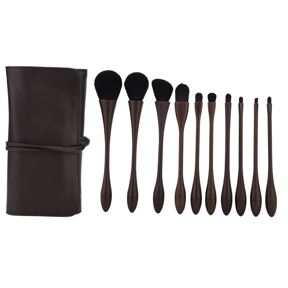 Beginner-Friendly Makeup Brush Set, 10Pcs Brushes for Eye and Face, Premium Synthetic Fiber for Safe and Easy Use