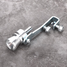 Turbo Sound Tail Throat Whistle Aluminum Alloy Silver TC M for Exhaust Exhaust Pipe