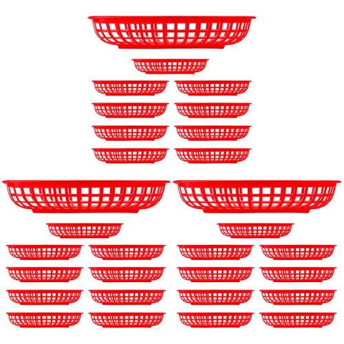 30Pièces Plateau Catering Rouge Réutilisable Pour Apéritifs