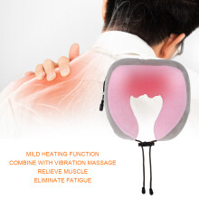 Ergonomic Design Heated Neck Massager Deep Tissue Massage U Shape Portable Travel Cervical Support Adjustable Heating Levels Memory Foam Pillow