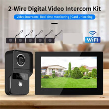 7 Inch 1080P Wifi 2-Wire Intercom Door Bell Video Intercom System for Home Doorphone WiFi Tuya Touch Monitor US Plug