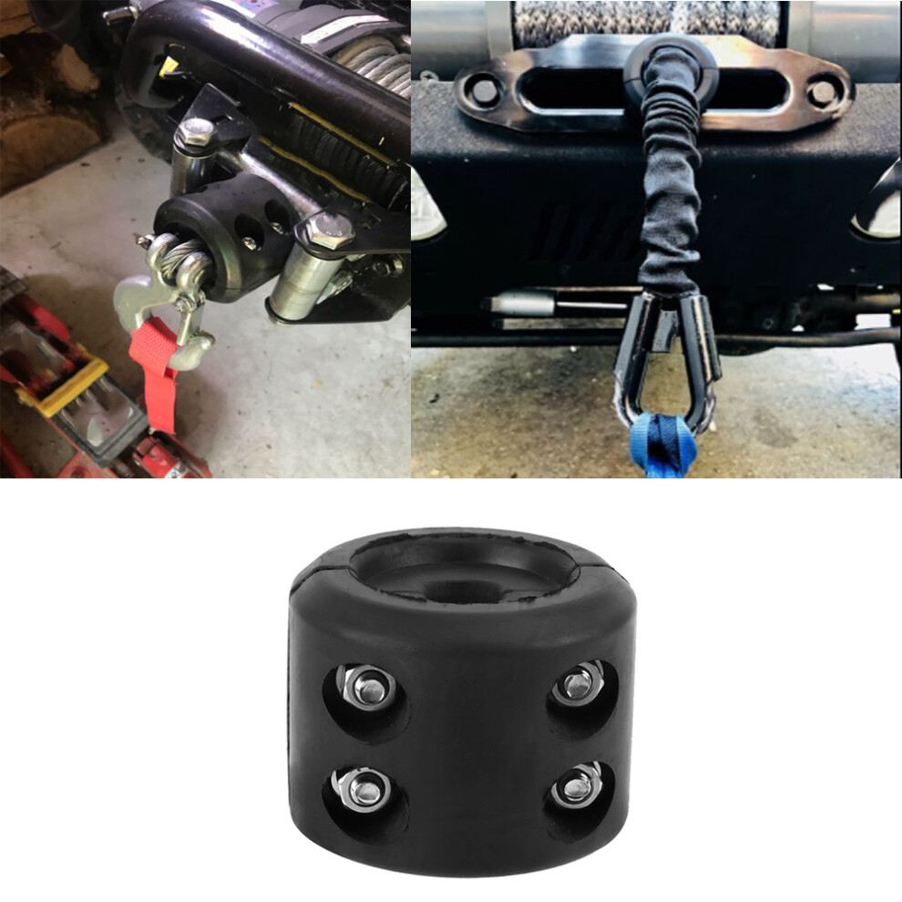 Winch Split Cable Hook Stopper Kit For Atv Utv Off-Road Vehicles, Rubber, Black 8731392699108