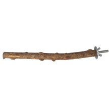 Natural Wood Parrot Perch & Chew Toy, 25cm Hanging Cage Accessory